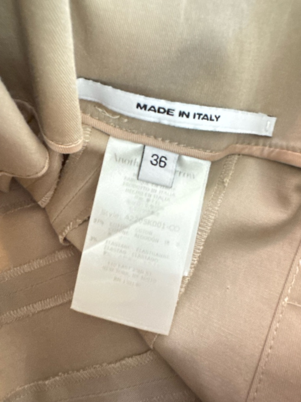 Another Tomorrow Drop-Waist Pleated Khaki Midi Skirt - Picture 10 of 13